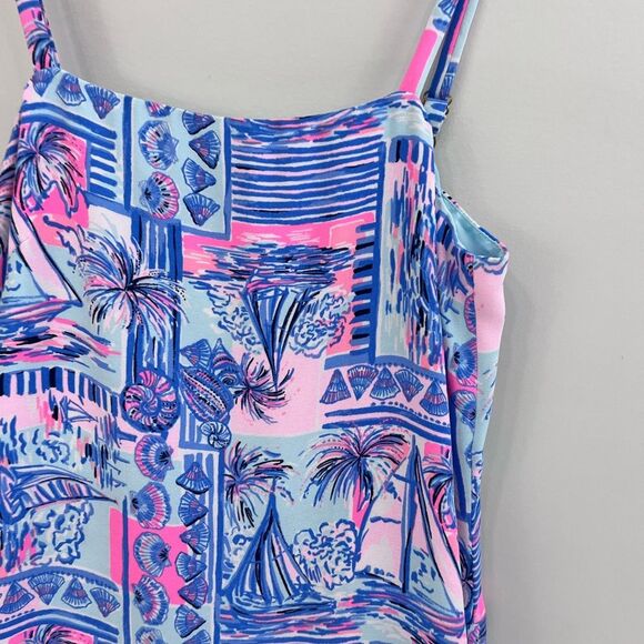 Lilly Pulitzer Sahar Romper in Whisper Blue Yeah Buoy Size 2 - Picture 9 of 16